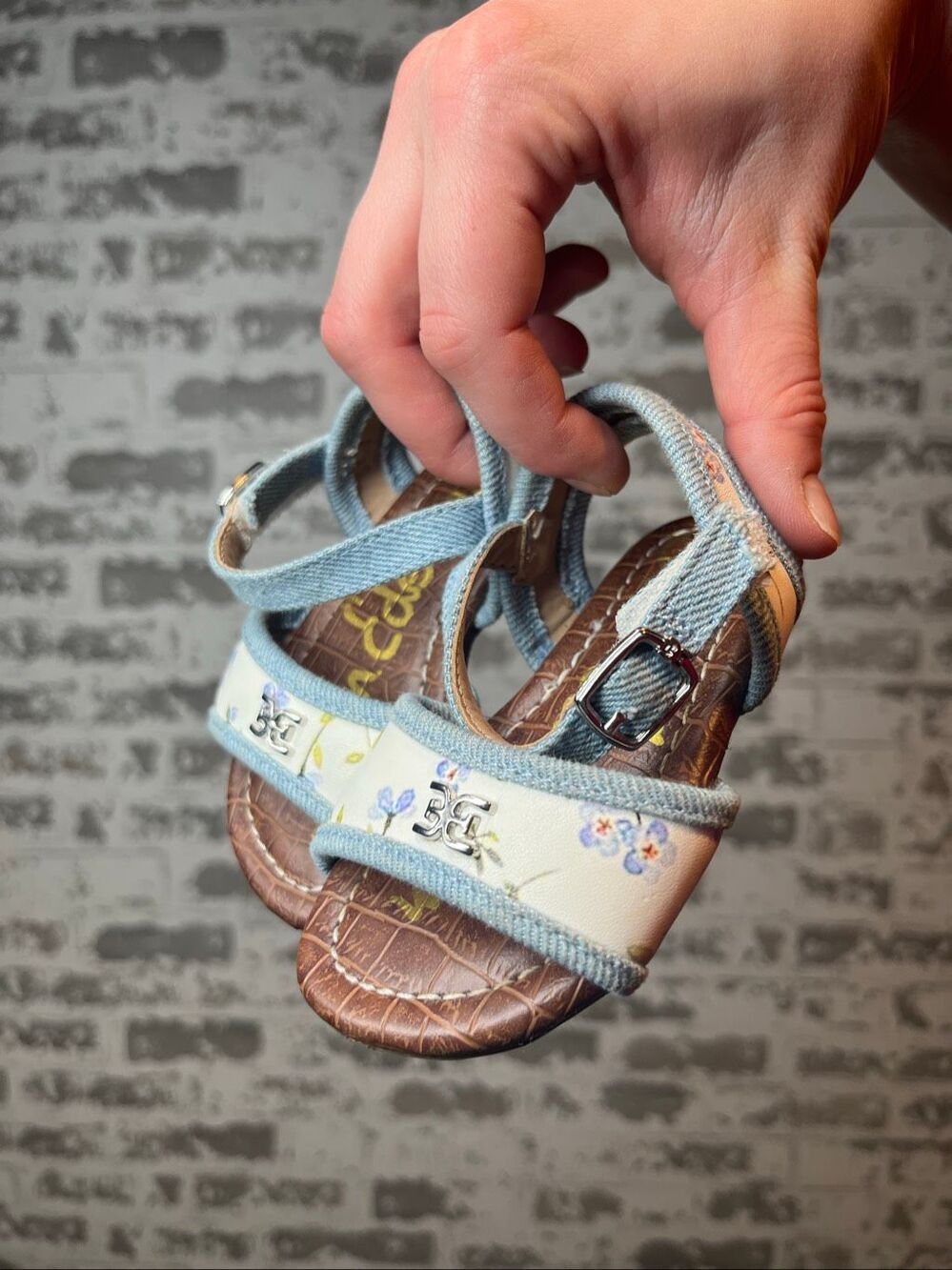 Sam Edelman | baby sandals blue floral